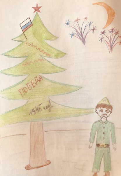 Фронтовая елка рисунок