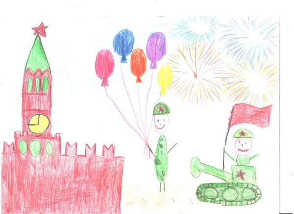 Рисование парад Победы