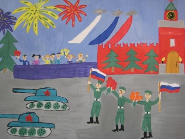 Рисование день Победы в подготовительной группе