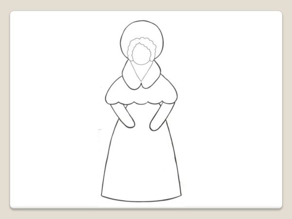 Дымковская Барыня раскраска для детей