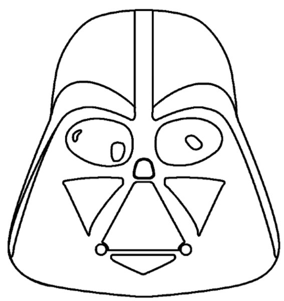Раскраски Дарт Вейдер маски