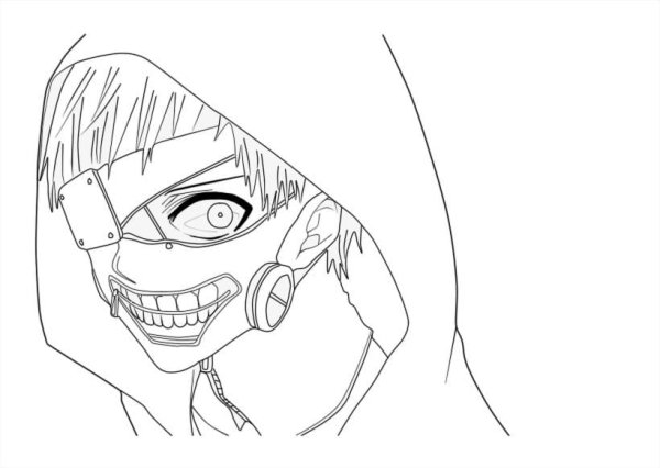 Аниме для срисовки Токийский гуль