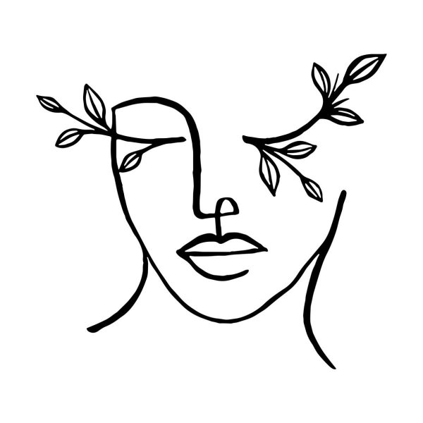 Лицо одной линией