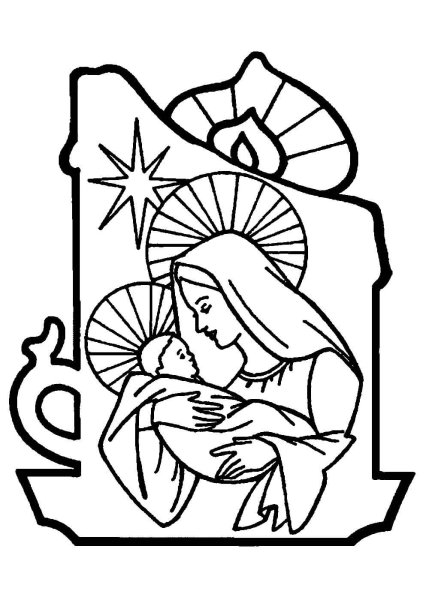 Православное Рождество раскраски