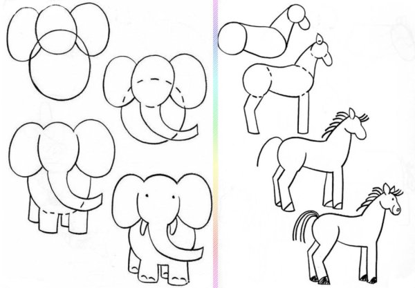 Поэтопно рисование для детей