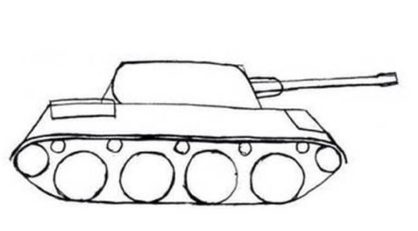 Рисунок танка для детей карандашом