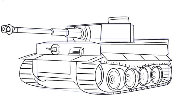 Танк т-34 рисунок