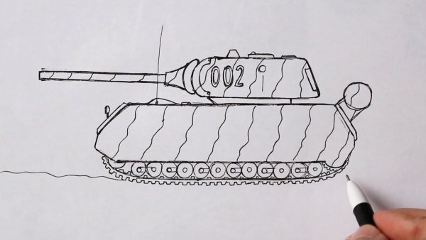 Нарисовать танк т-34