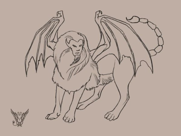 Мантикора рисунок