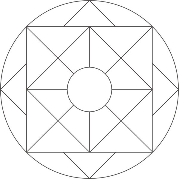 Геометрический орнамент в круге