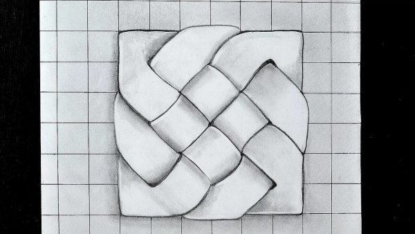 Эскиз геометрического орнамента мозаики