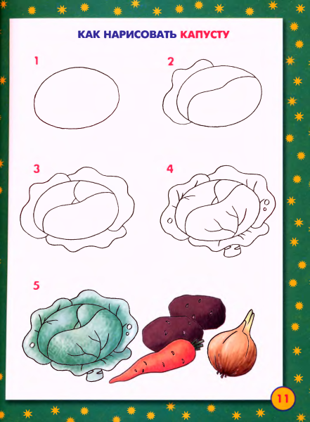 Овощи раскраска для детей