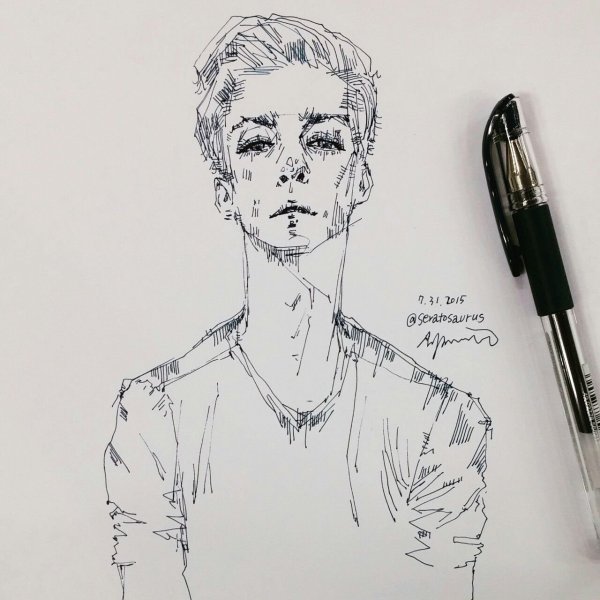 Срисовки для скетчбука в стиле аниме для начинающих