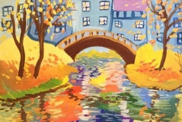 Рисунок на тему осень в городе