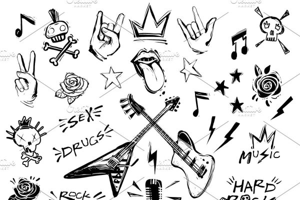 Рисунки в стиле рок
