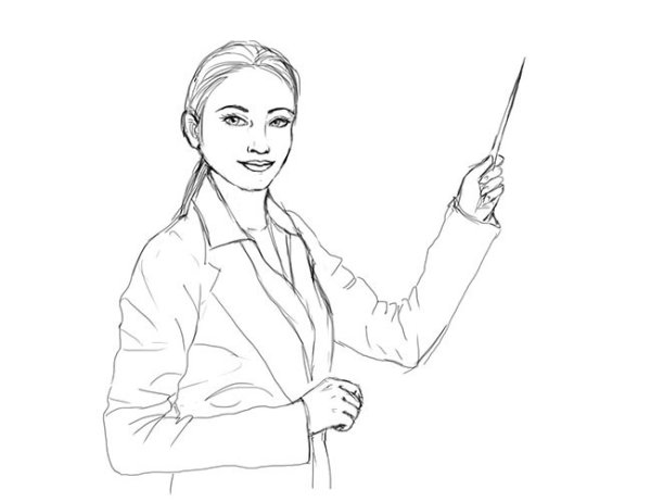 Рисунок учителя для срисовки