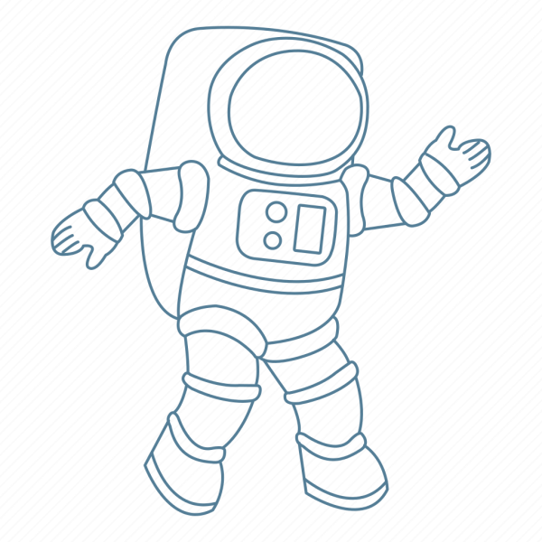 Космонавт рисунок карандашом