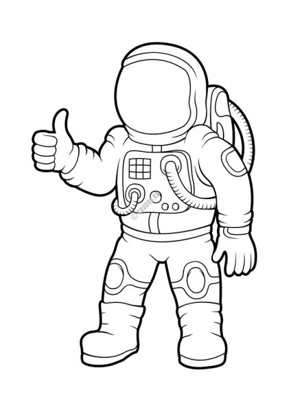 Скафандр раскраска для детей