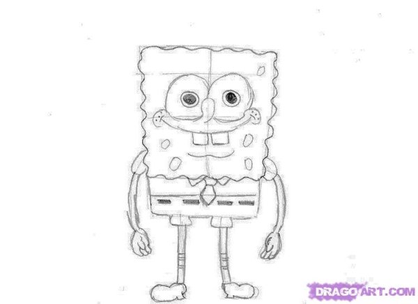 Спанч Боб новый год раскраска