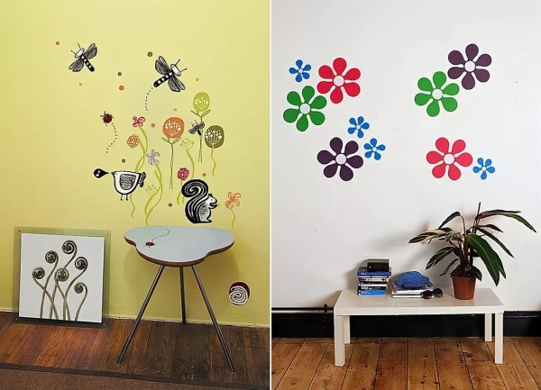 Трафареты для покраски стен в садике