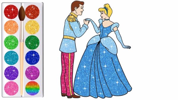 Золушка пошаговое рисование