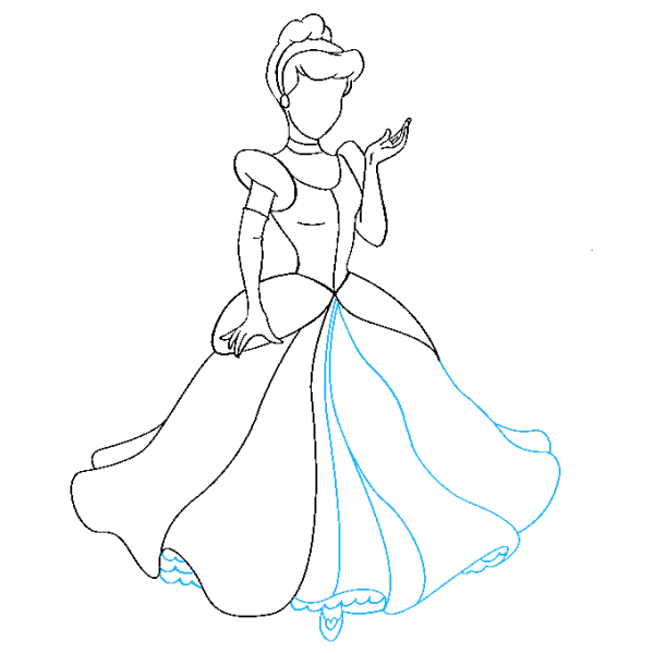 Золушка рисунок карандашом