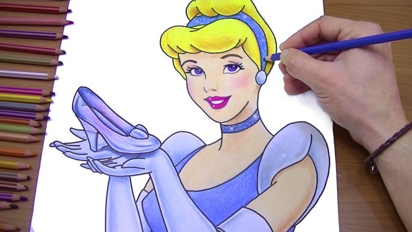 Рисунок Золушки для срисовки