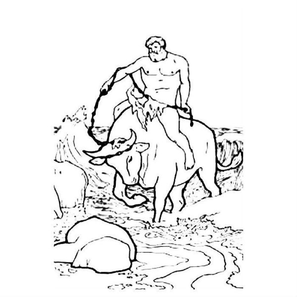 Геракл и немейский Лев рисунок