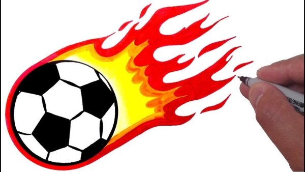 Футбольные рисунки легкие