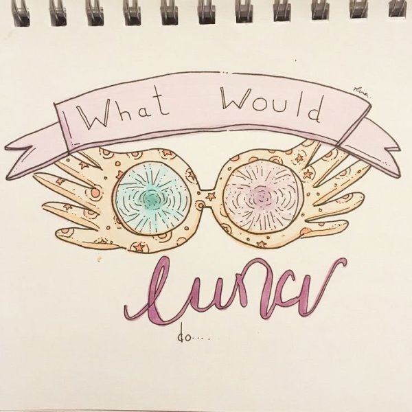 Рисунки в скетчбуке Гарри Поттер