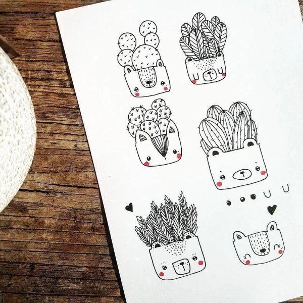 Лёкгкие рисунки для скейч бука