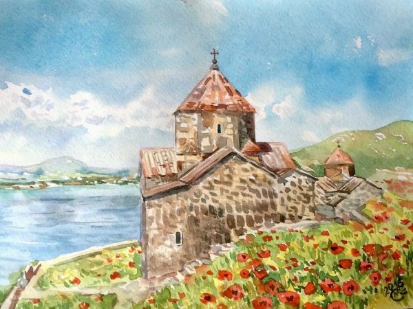 Пейзажи Армении акварелью