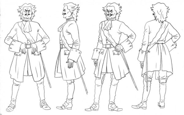 Петр 1 раскраска