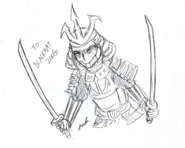 Легкий эскиз самурая