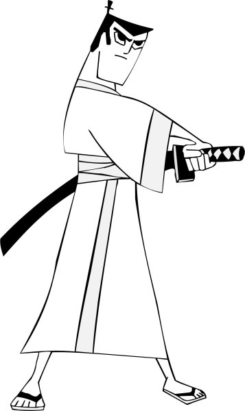 Самурай рисунок карандашом