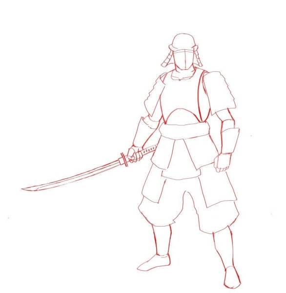 Самурай рисунок