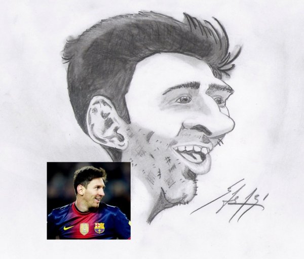 Лионель Месси рисунок легко