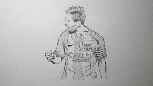 Криштиано и Месси рисунок