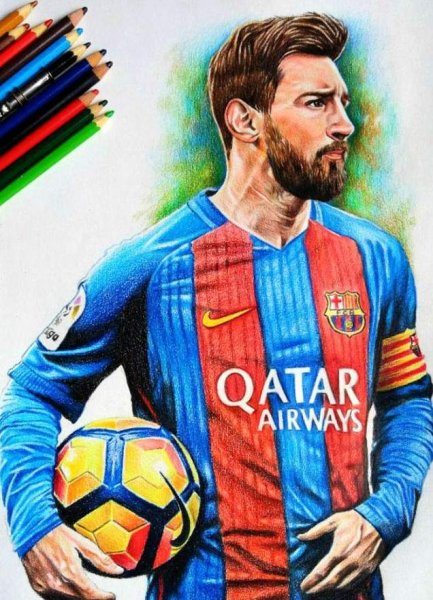Рисунки про футбол цветными карандашами