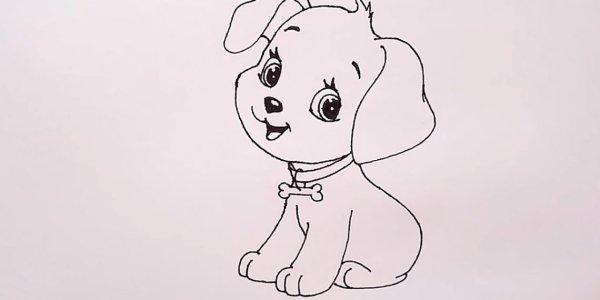 Рисование щенок