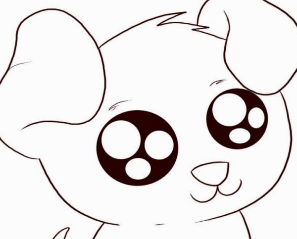 Щенок. Раскраска