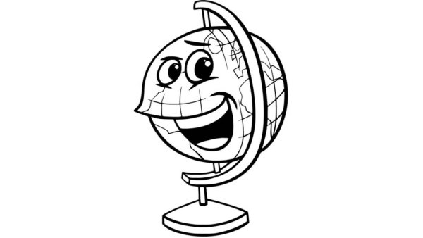 Глобус рисунок карандашом