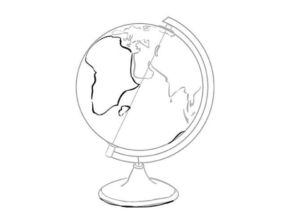 Глобус с карандашами картинка