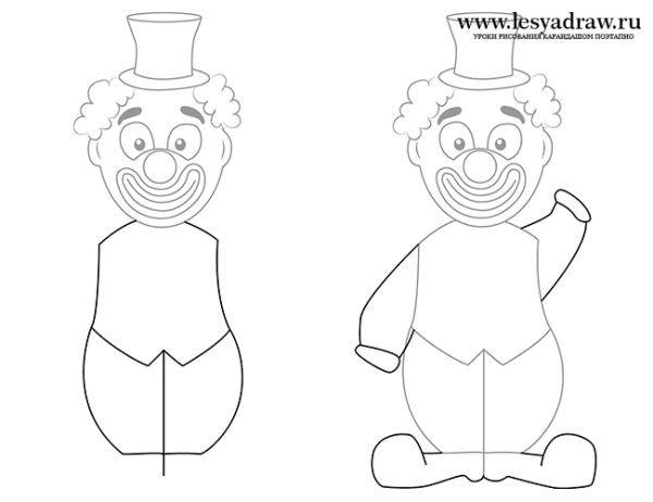 Клоун рисунок карандашом