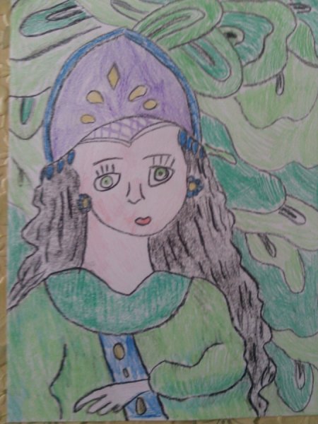 Нарисовать хозяйку медной горы карандашом