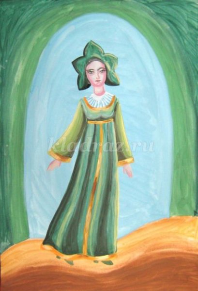 Хозяйка медной горы рисунок 5 класс легкий