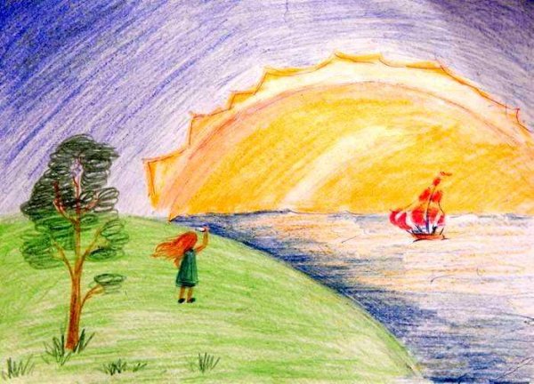 Иллюстрация к произведению утро э.Грига