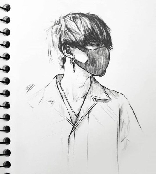 БТС Юнги в маске арт