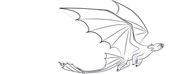 Летающий дракон раскраска