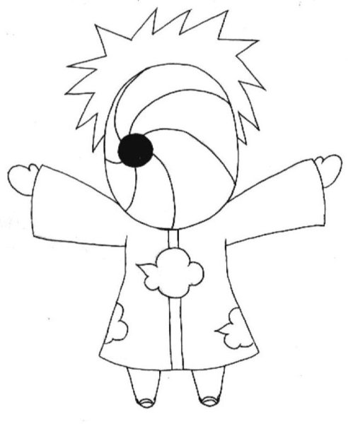 Раскраска Тоби Акацуки